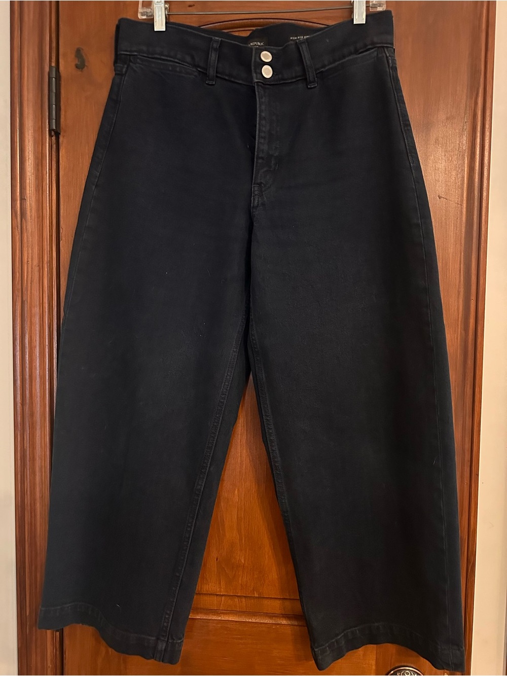 Banana Republic High-Rise Cropped Wide-Leg Indigo Jeans